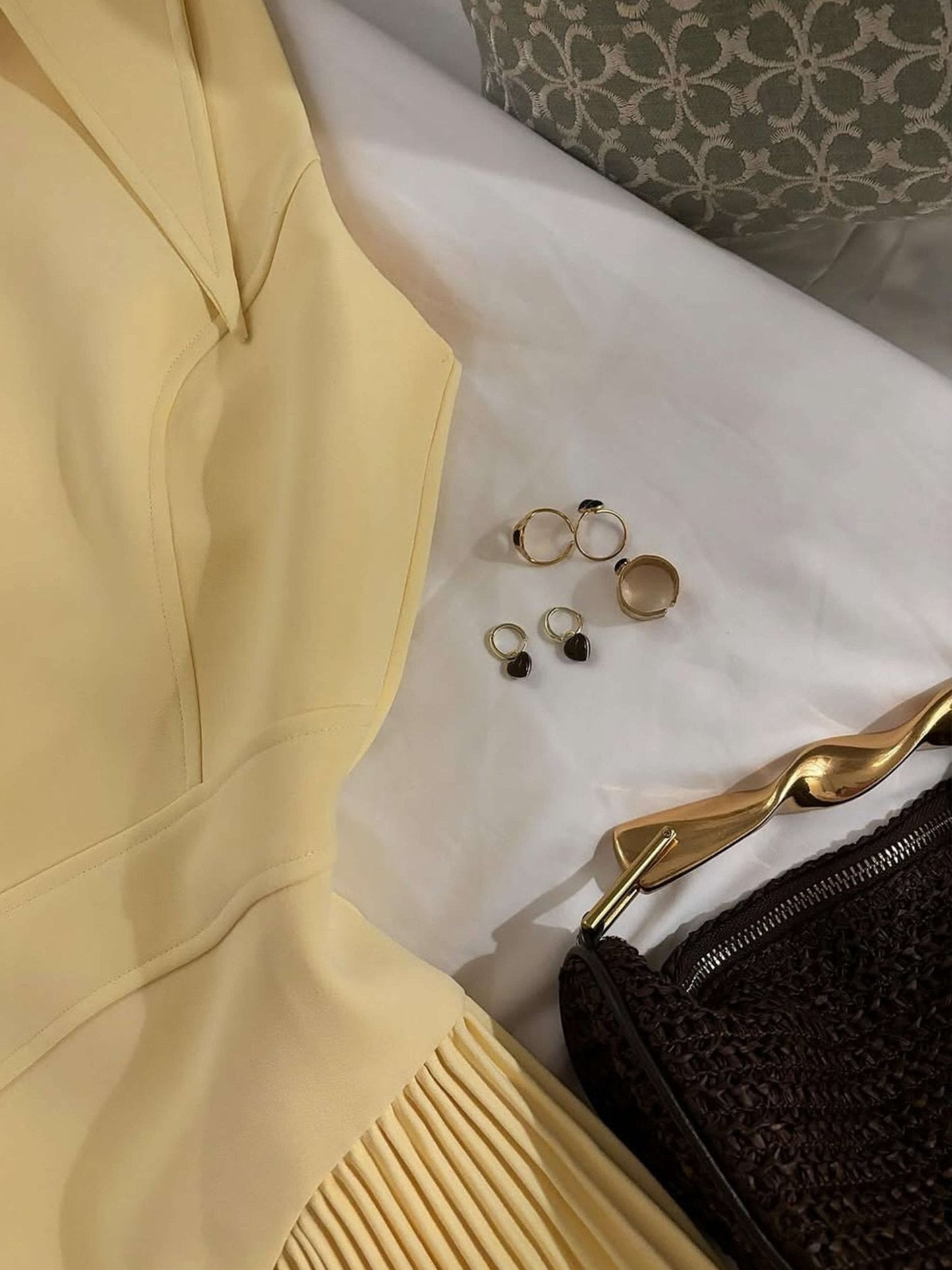 Bolso de tela Grace con asa dorada