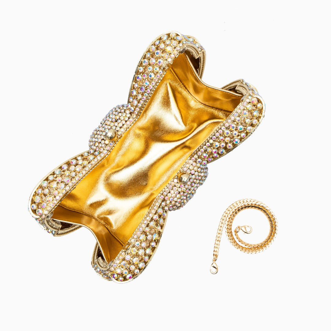 Isabella Rhinestone Bow Clutch