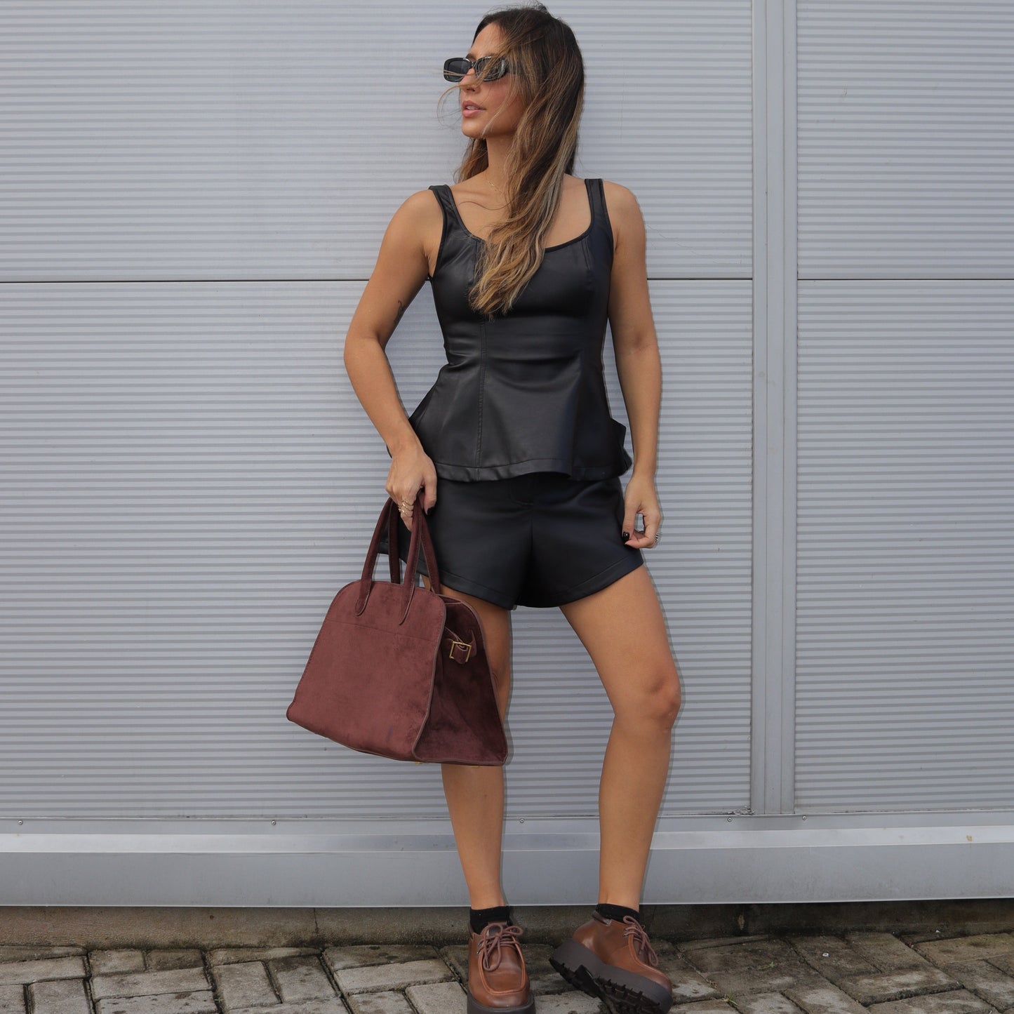 Bolso grande de ante modelo Carrie