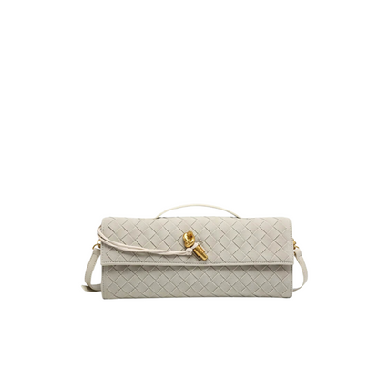 Paige Braided Suede Clutch Bag