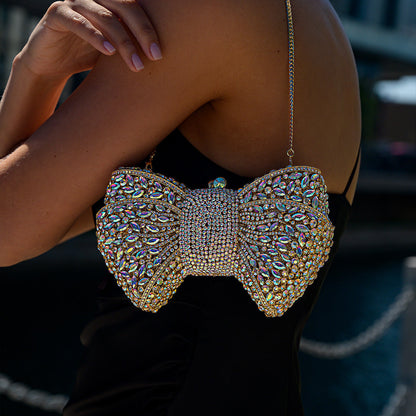 Isabella Rhinestone Bow Clutch