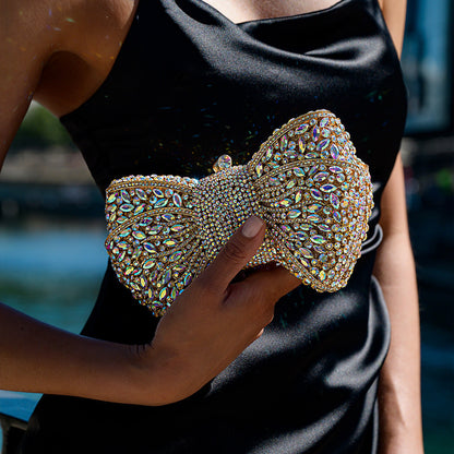 Isabella Rhinestone Bow Clutch
