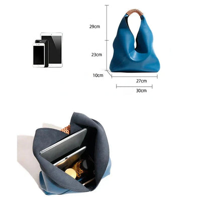 Hillary Large Genuine Leather Shopping Bag