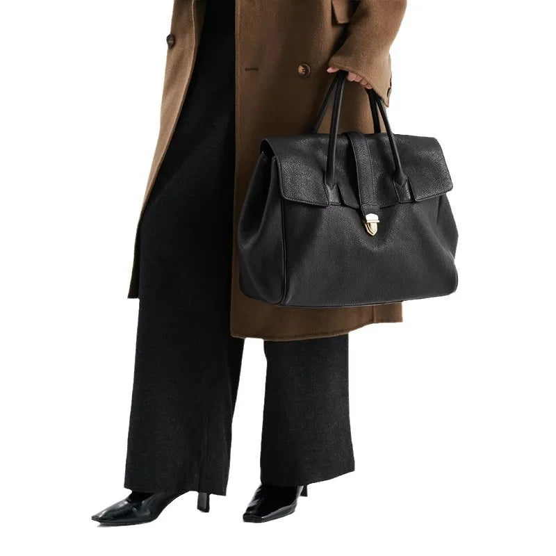 Bolso Tote de Piel Genuina Gisele