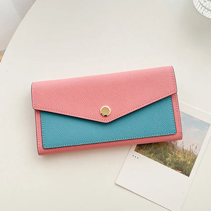 Karen Colorful Genuine Leather Envelope Wallet
