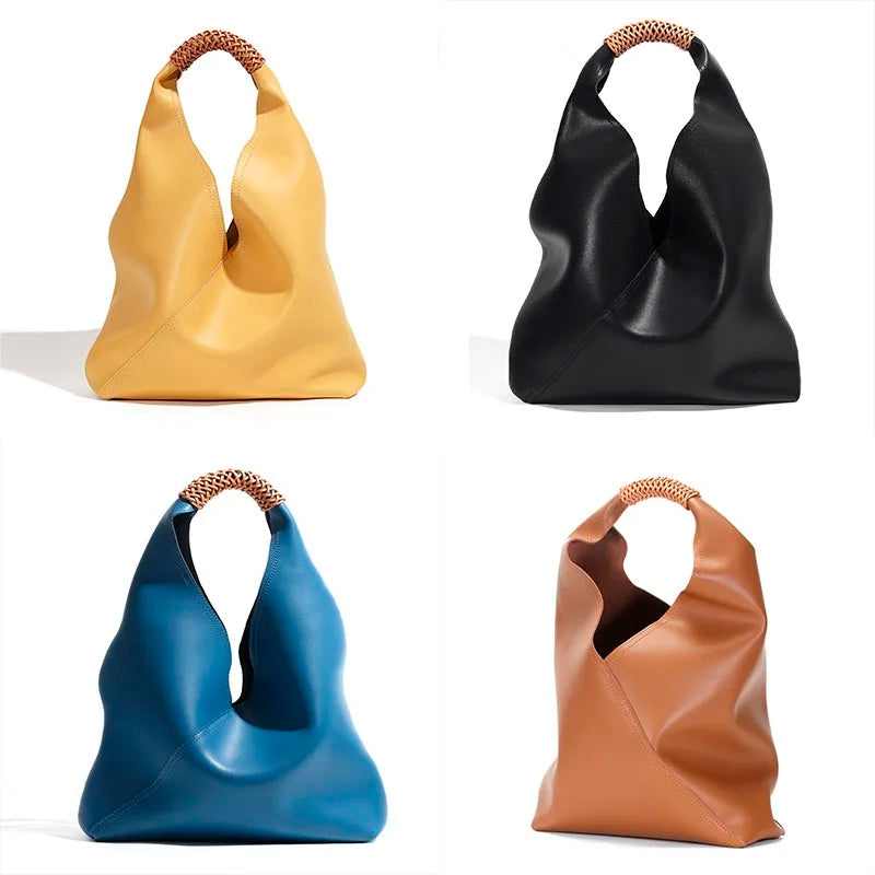 Hillary Large Genuine Leather Shopping Bag