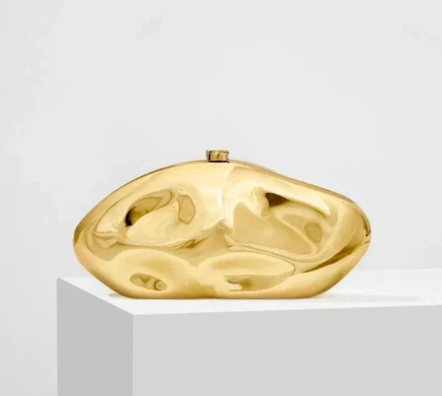Jasmim Metallic Clutch Bag