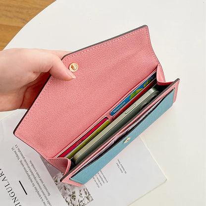 Karen Colorful Genuine Leather Envelope Wallet