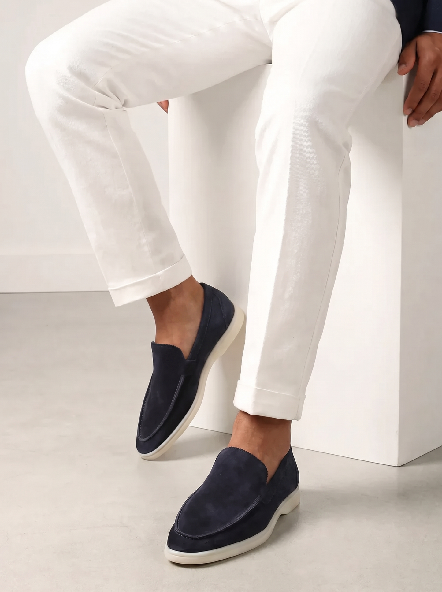 Navy Yacht Loafers