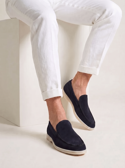 Navy Giorno Loafers