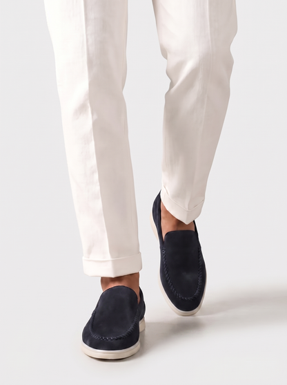 Navy Giorno Loafers
