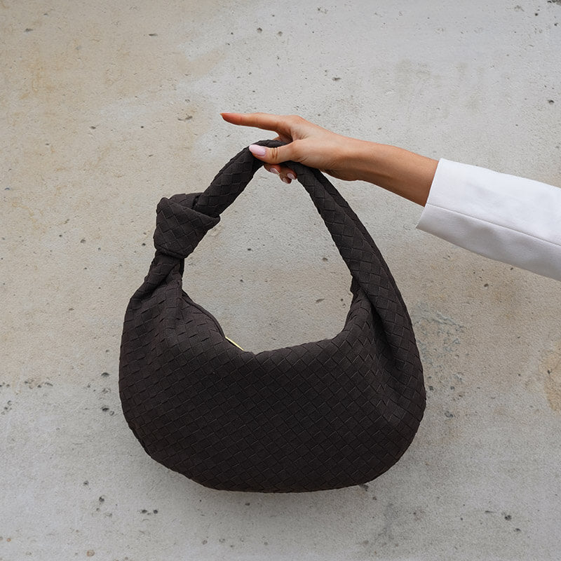 Alice Large Braided Suede Bag