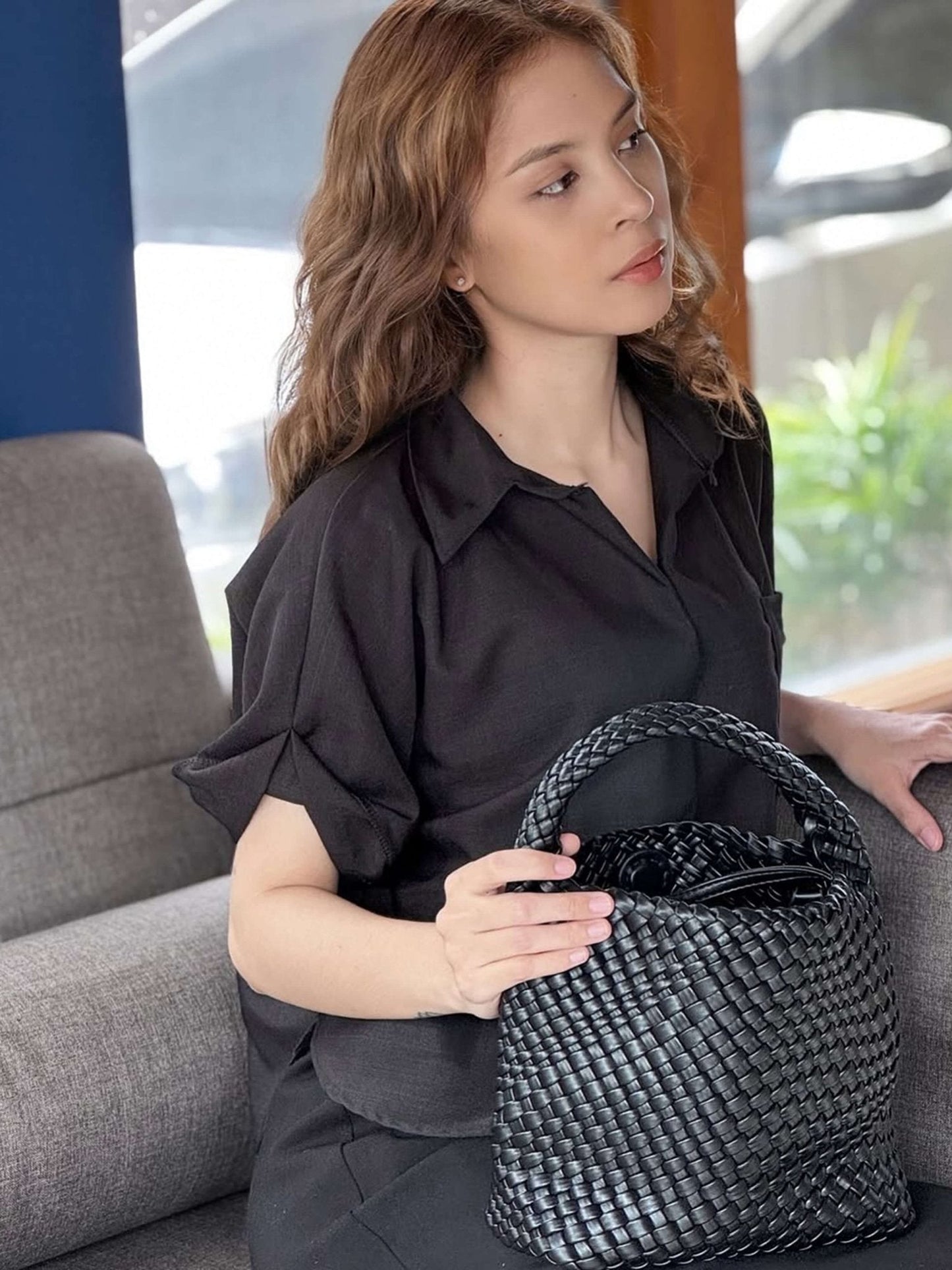 Bolso de cuero - Conjunto Cara Woven