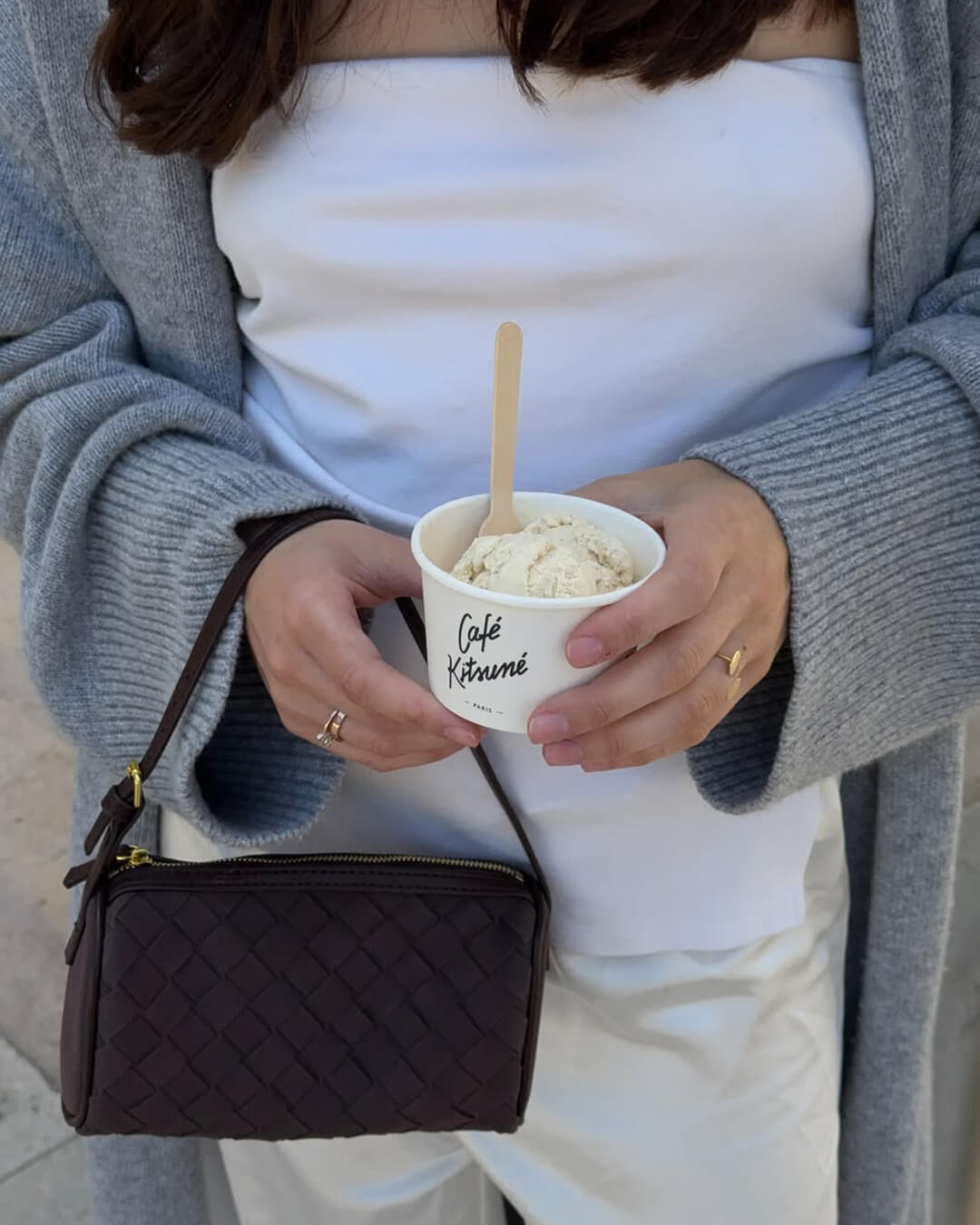 Bolso Eva de gamuza tejida