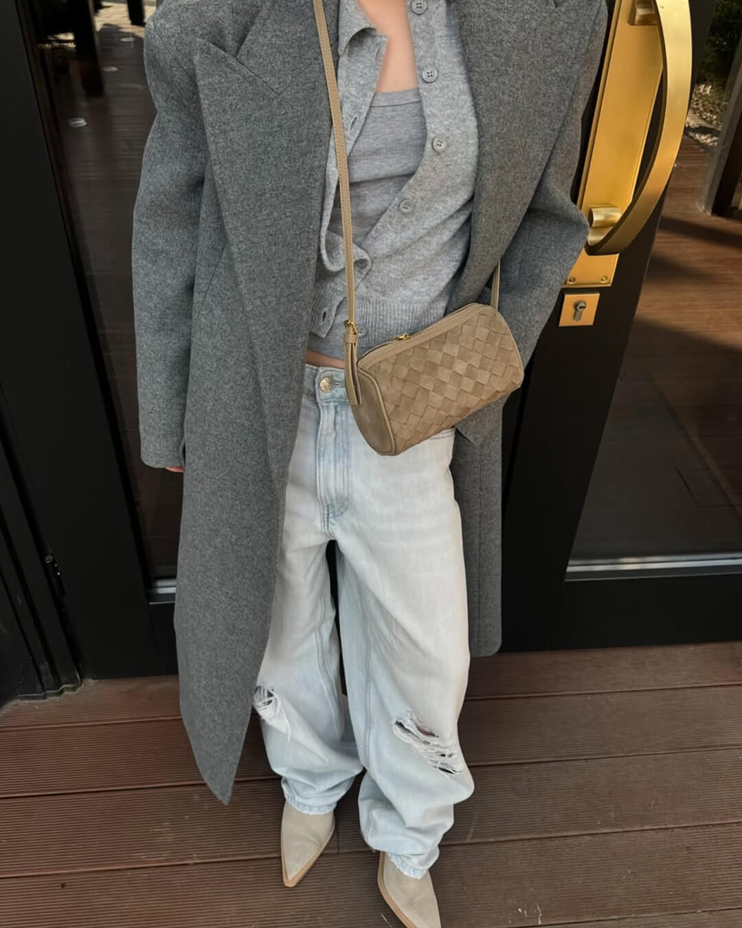 Bolso Eva de gamuza tejida