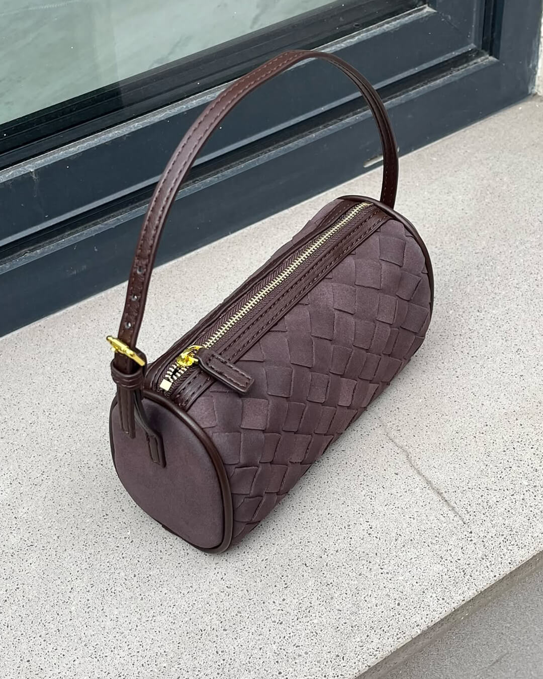 Bolso Eva de gamuza tejida