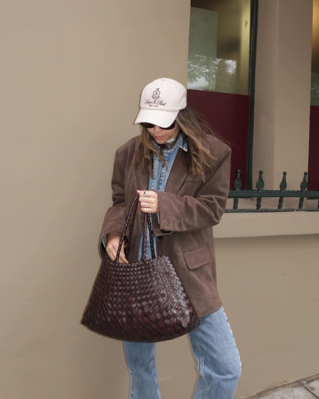 Bolso Mediano Madeleine de Tela Trenzada