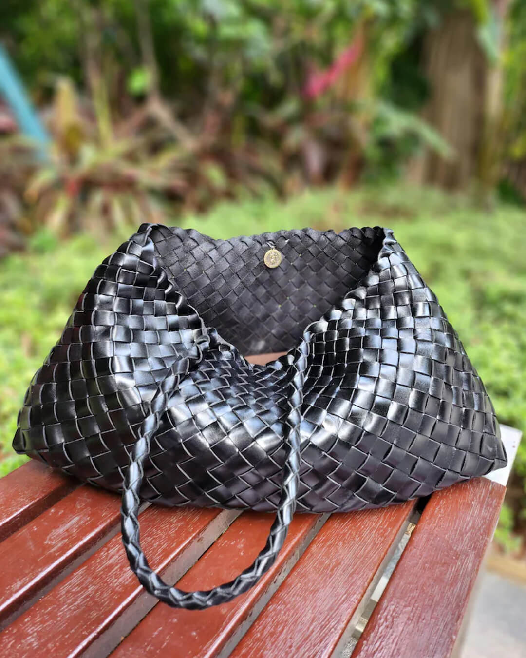 Bolso Mediano Madeleine de Tela Trenzada