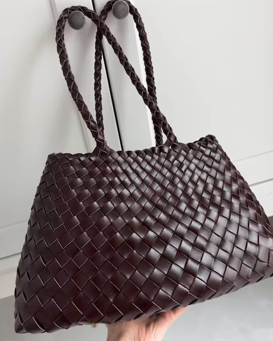 Bolso Mediano Madeleine de Tela Trenzada